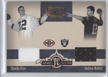 2005 Donruss Throwback Threads - Throwback Collection - Material #TC-2 - Charlie Frye, Andrew Walter /150