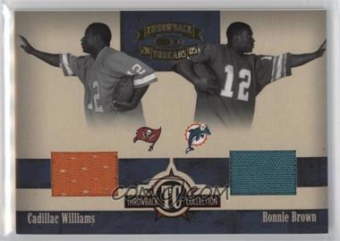 2005 Donruss Throwback Threads - Throwback Collection - Material #TC-4 - Cadillac Williams, Ronnie Brown /150