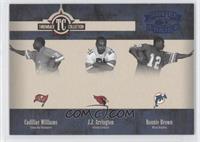 Cadillac Williams, J.J. Arrington, Ronnie Brown #/100