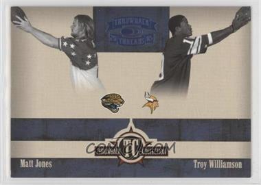 2005 Donruss Throwback Threads - Throwback Collection - Platinum Blue Century Proof #TC-9 - Matt Jones, Troy Williamson /100