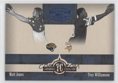 2005 Donruss Throwback Threads - Throwback Collection - Platinum Blue Century Proof #TC-9 - Matt Jones, Troy Williamson /100