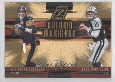 2005 Donruss Zenith - Autumn Warriors - Gold #AW-1 - Ben Roethlisberger, Chad Pennington /100