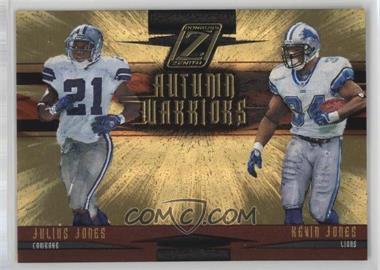 2005 Donruss Zenith - Autumn Warriors - Gold #AW-12 - Julius Jones, Kevin Jones /100