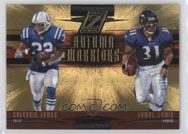 2005 Donruss Zenith - Autumn Warriors - Gold #AW-19 - Edgerrin James, Jamal Lewis /100