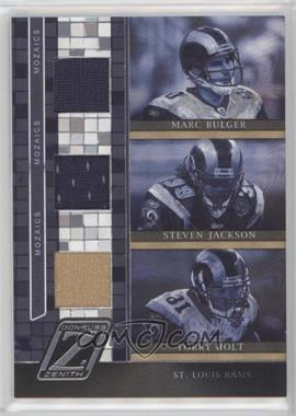 2005 Donruss Zenith - Mozaics - Materials #M-14 - Marc Bulger, Steven Jackson, Torry Holt /100