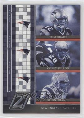 2005 Donruss Zenith - Mozaics #M-9 - Tom Brady, Corey Dillon, Deion Branch [EX to NM]