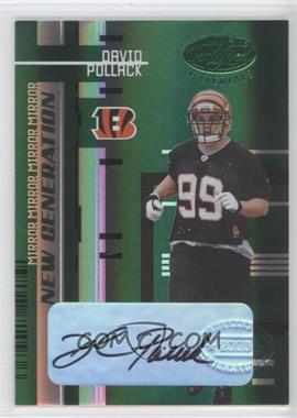 2005 Leaf Certified Materials - [Base] - Mirror Emerald Signatures #158 - New Generation - David Pollack /5