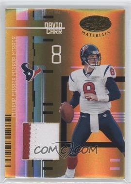 2005 Leaf Certified Materials - [Base] - Mirror Gold Materials #48 - David Carr /25