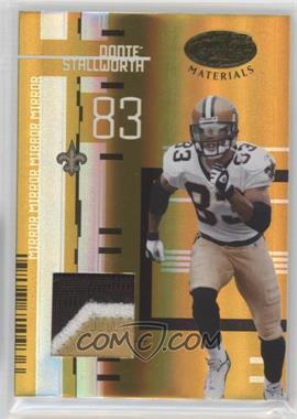 2005 Leaf Certified Materials - [Base] - Mirror Gold Materials #74 - Donte' Stallworth /25