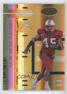 2005 Leaf Certified Materials - [Base] - Mirror Gold #154 - New Generation - Shawne Merriman /25