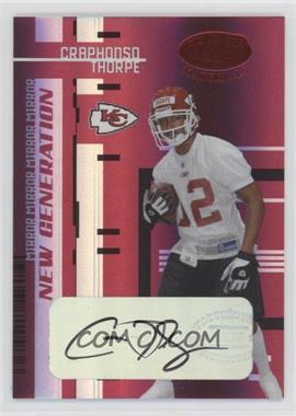 2005 Leaf Certified Materials - [Base] - Mirror Red Signatures #174 - New Generation - Craphonso Thorpe /25