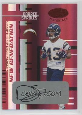 2005 Leaf Certified Materials - [Base] - Mirror Red Signatures #176 - New Generation - Darren Sproles /50