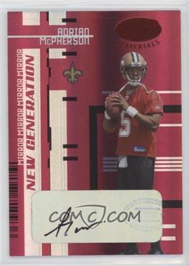 2005 Leaf Certified Materials - [Base] - Mirror Red Signatures #182 - New Generation - Adrian McPherson /25
