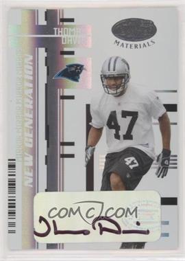 2005 Leaf Certified Materials - [Base] - Mirror White Signatures #155 - New Generation - Thomas Davis /100