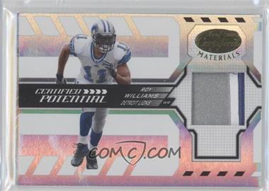 2005 Leaf Certified Materials - Certified Potential - Materials Prime #CP-12 - Roy Williams /25