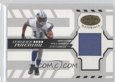 2005 Leaf Certified Materials - Certified Potential - Materials #CP-12 - Roy Williams /150