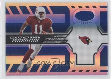 2005 Leaf Certified Materials - Certified Potential - Mirror Blue #CP-2 - Larry Fitzgerald /100