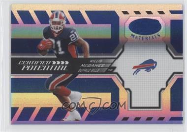 2005 Leaf Certified Materials - Certified Potential - Mirror Blue #CP-5 - Willis McGahee /100