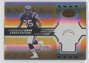 2005 Leaf Certified Materials - Certified Potential - Mirror Gold #CP-21 - Antonio Gates /50