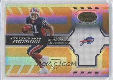 2005 Leaf Certified Materials - Certified Potential - Mirror Gold #CP-5 - Willis McGahee /50