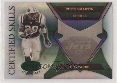 2005 Leaf Certified Materials - Certified Skills - Mirror Emerald #CS-15 - Curtis Martin /25