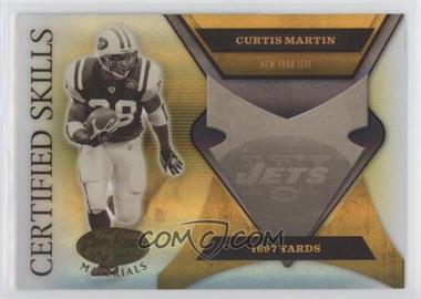 2005 Leaf Certified Materials - Certified Skills - Mirror Gold #CS-15 - Curtis Martin /50 [EX to NM]