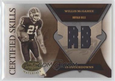 2005 Leaf Certified Materials - Certified Skills - Position Materials #CS-26 - Willis McGahee /75 [Good to VG‑EX]