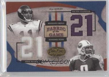 2005 Leaf Certified Materials - Fabric of the Game - 21st Century #FG-91 - Daunte Culpepper, Steve McNair /21