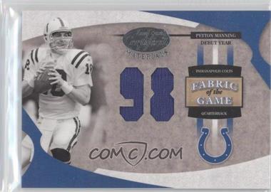 2005 Leaf Certified Materials - Fabric of the Game - Debut Year #FG-57 - Peyton Manning /98