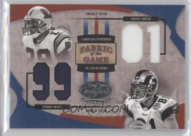 2005 Leaf Certified Materials - Fabric of the Game - Debut Year #FG-98 - Steve Smith, Torry Holt /101