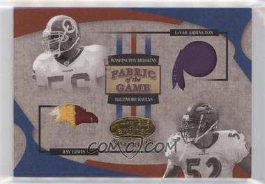 2005 Leaf Certified Materials - Fabric of the Game - Team Logo #FG-82 - Ray Lewis, LaVar Arrington /5
