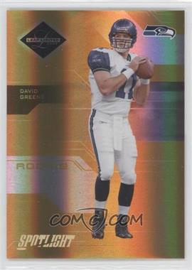 2005 Leaf Limited - [Base] - Spotlight Gold #169 - Rookie - David Greene /25