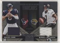Byron Leftwich, David Carr [Noted] #/25