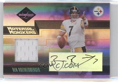 2005 Leaf Limited - Material Monikers #MM-3 - Ben Roethlisberger /35