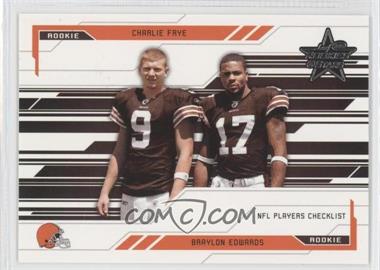 2005 Leaf Rookies & Stars - [Base] #98 - Checklist - Charlie Frye, Braylon Edwards