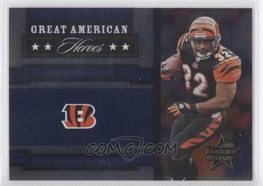 2005 Leaf Rookies & Stars - Great American Heroes - Blue #GAH-23 - Rudi Johnson /250