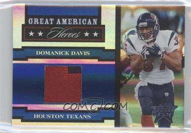 2005 Leaf Rookies & Stars - Great American Heroes - Jerseys Prime #GAH-12 - Domanick Davis /25