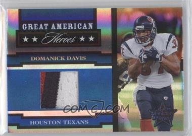 2005 Leaf Rookies & Stars - Great American Heroes - Jerseys Prime #GAH-12 - Domanick Davis /25