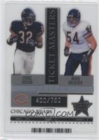 Cedric Benson, Brian Urlacher #/750