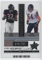 Cedric Benson, Brian Urlacher #/750