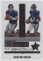 Eli Manning, Plaxico Burress #/1,250