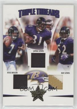 2005 Leaf Rookies & Stars - Triple Threads - Prime #TT-25 - Jamal Lewis, Kyle Boller, Ray Lewis /25