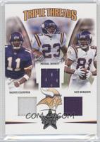 Daunte Culpepper, Michael Bennett, Nate Burleson #/150