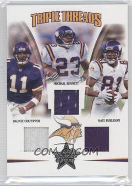 2005 Leaf Rookies & Stars - Triple Threads #TT-12 - Daunte Culpepper, Michael Bennett, Nate Burleson /150