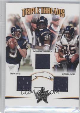 2005 Leaf Rookies & Stars - Triple Threads #TT-20 - Antonio Gates, LaDainian Tomlinson, Drew Brees /150