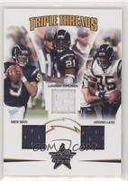 Antonio Gates, LaDainian Tomlinson, Drew Brees #/150