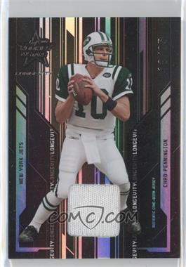 2005 Leaf Rookies & Stars Longevity - [Base] - Black Materials #65 - Chad Pennington /25