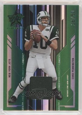 2005 Leaf Rookies & Stars Longevity - [Base] - Emerald Materials #65 - Chad Pennington /50