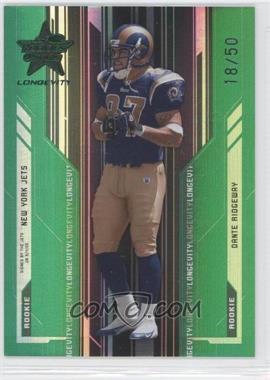 2005 Leaf Rookies & Stars Longevity - [Base] - Emerald #217 - Dante Ridgeway /50