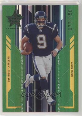 2005 Leaf Rookies & Stars Longevity - [Base] - Emerald #80 - Drew Brees /150 [Good to VG‑EX]